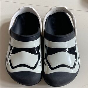 Kids Star Stormtrooper Crocs - Black & White